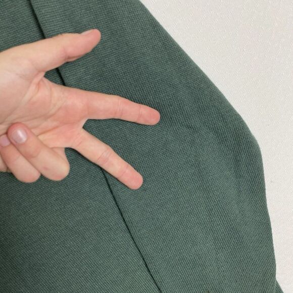 Criquet Cable Knit Sweater Mens Medium Green Fisherman Cashmere Blend Sweatshirt - Picture 4 of 13